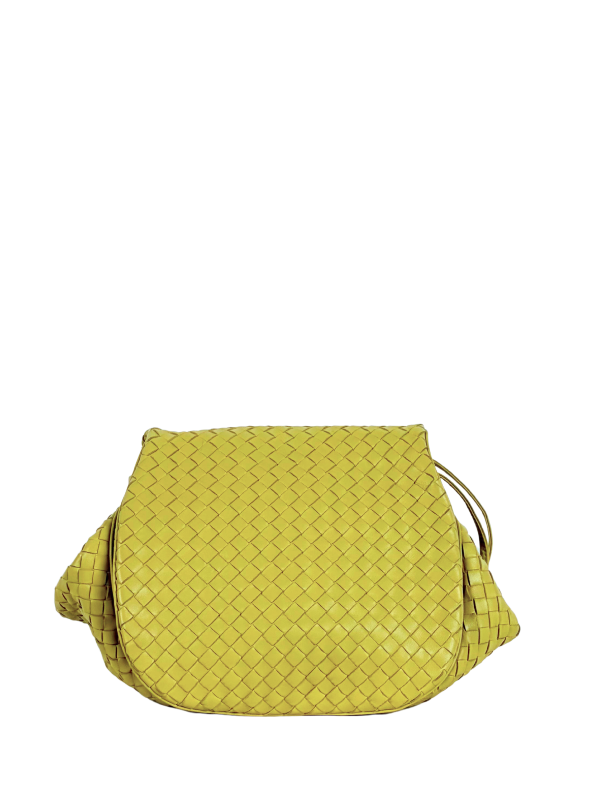 BOTTEGA VENETA INTRECCIATO CROSSBODY YELLOW