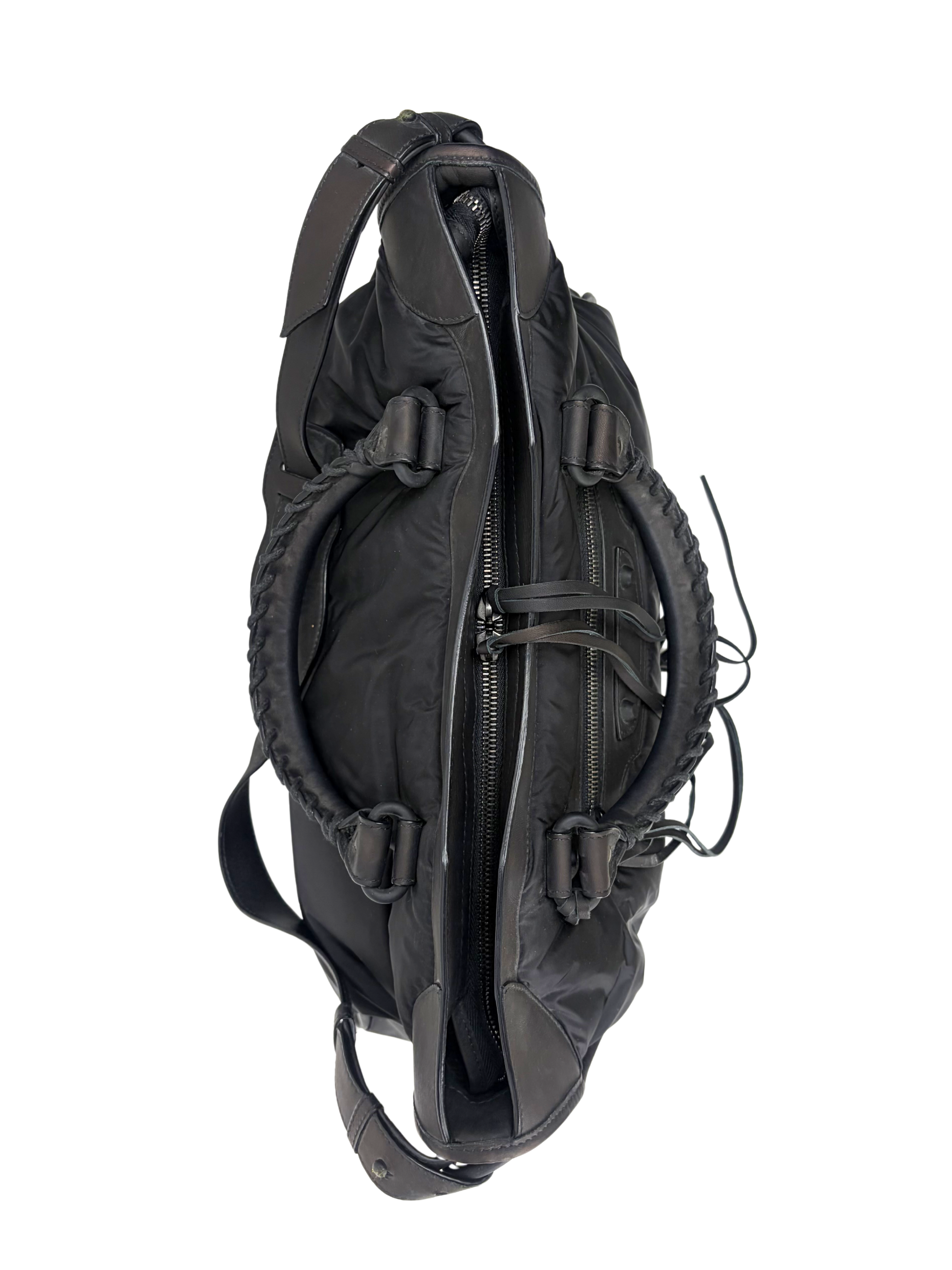 Balenciaga Nylon &amp; Leather Classic City Bag in Black
