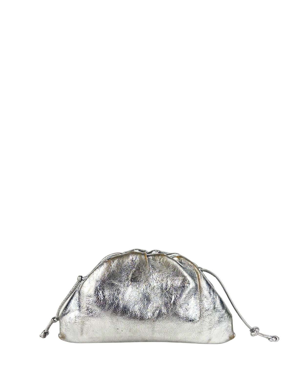 Bottega Veneta Mini Pouch Metallic Leather Bag