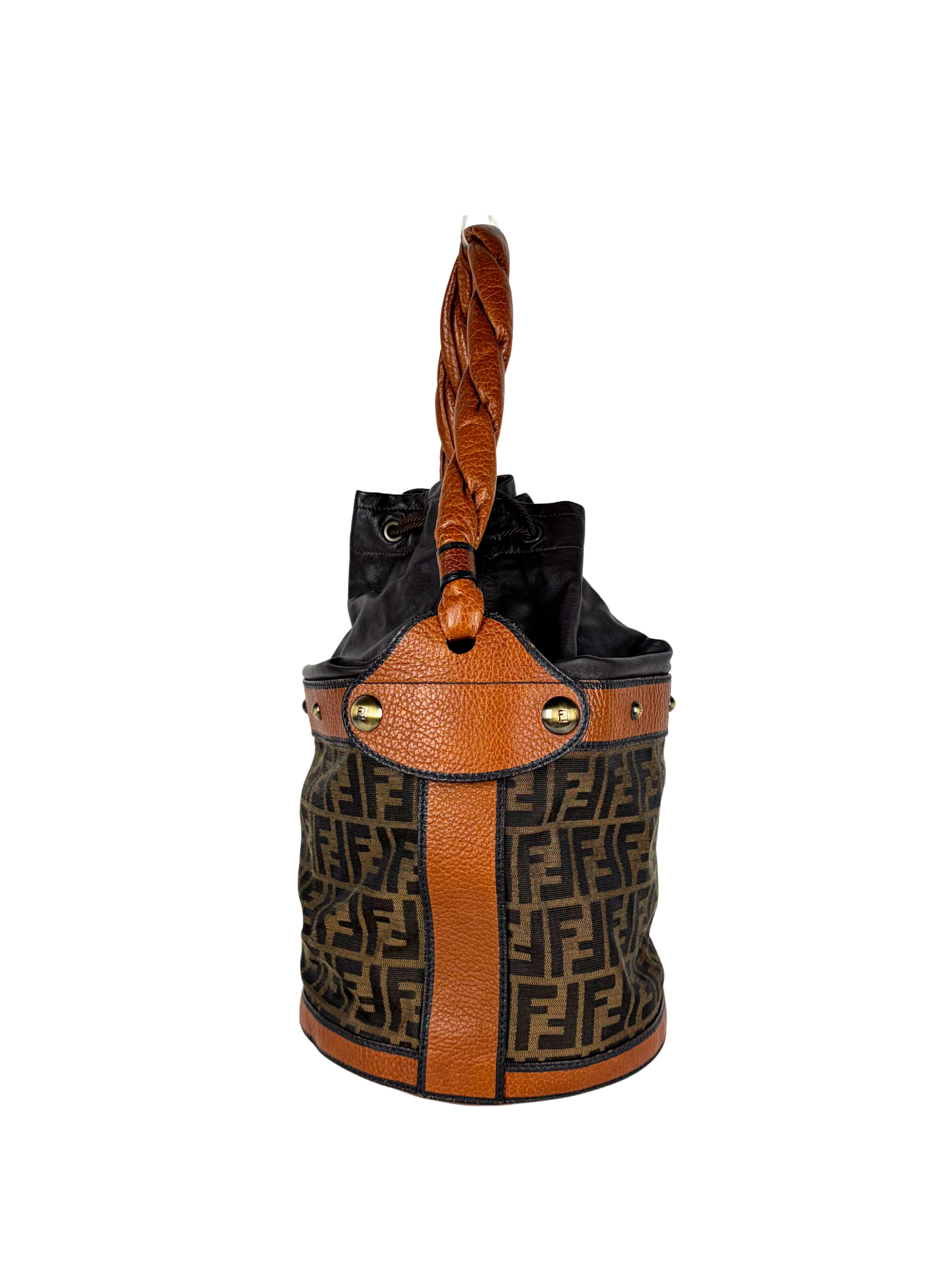Fendi Tobacco Zucca Palazzo Bucket Bag