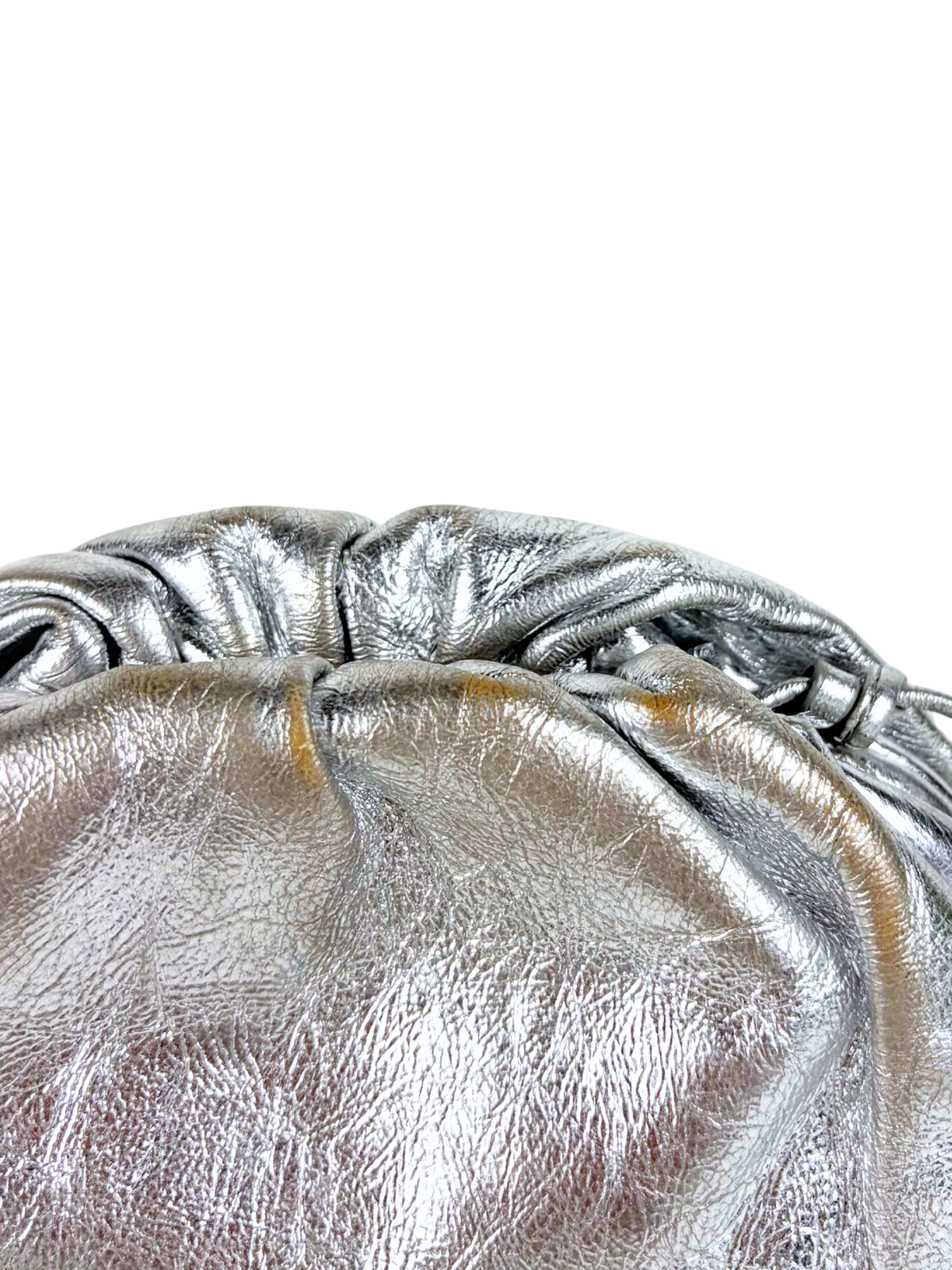 Bottega Veneta Mini Pouch Metallic Leather Bag