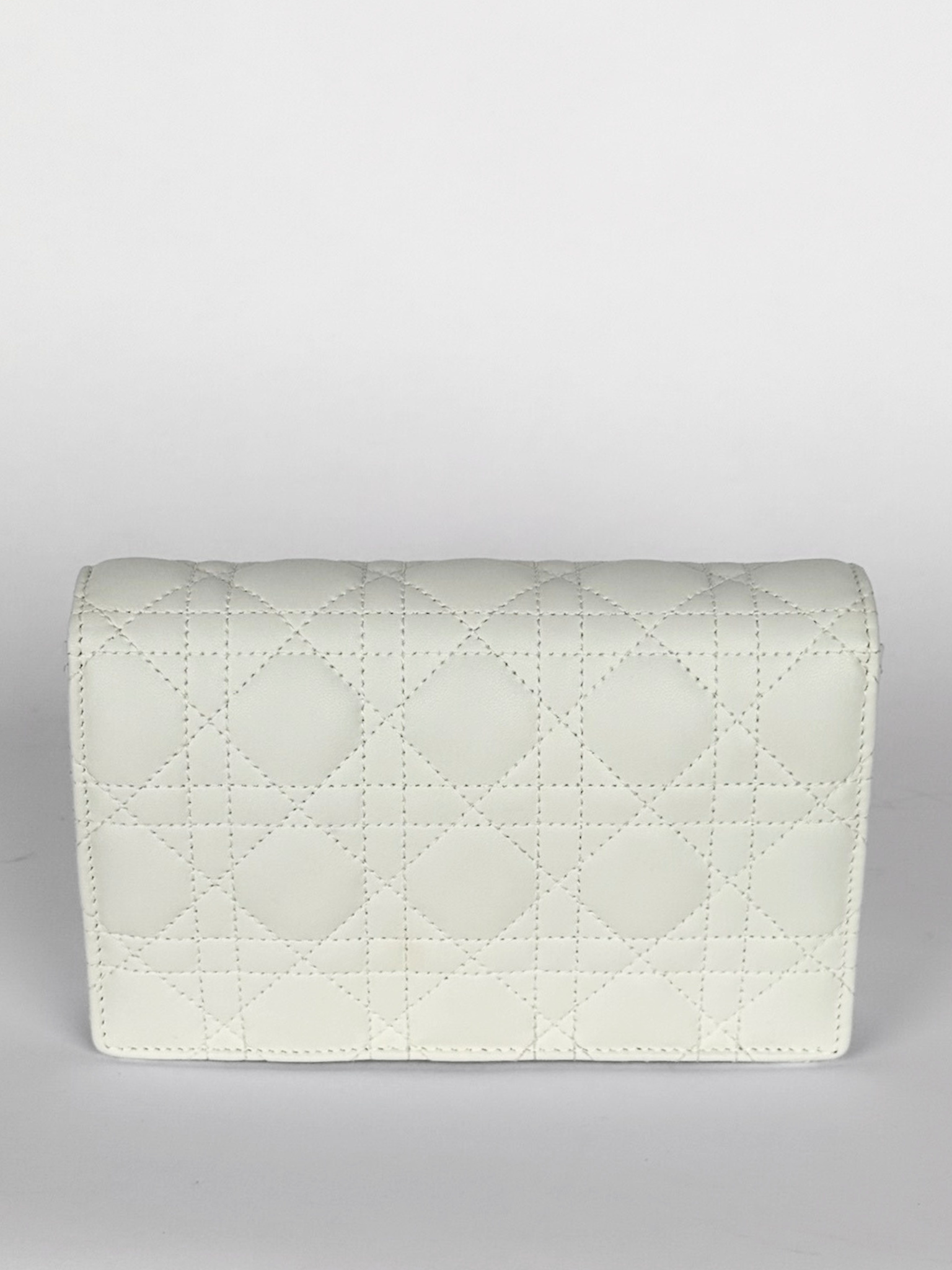 Dior My Dior Daily Pouch with Chain White Cannage Lambskin