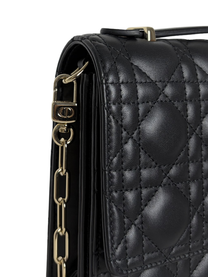 Dior My Dior Top Handle Bag Black Cannage Lambskin
