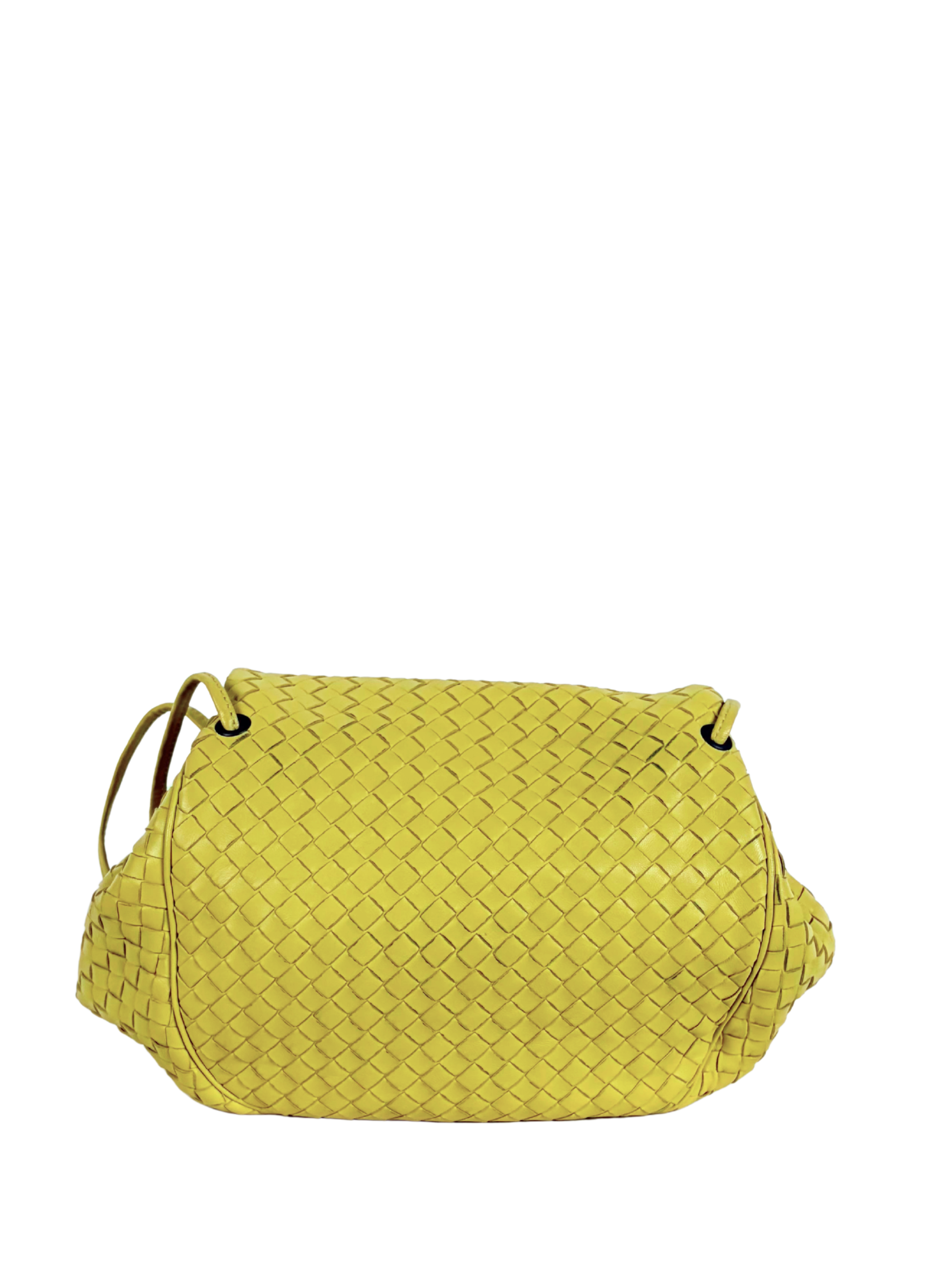 BOTTEGA VENETA INTRECCIATO CROSSBODY YELLOW