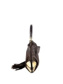 Vintage Gucci Babushka Indy Hobo Bag in Embossed Guccisima Leather &amp; Bamboo Tassels