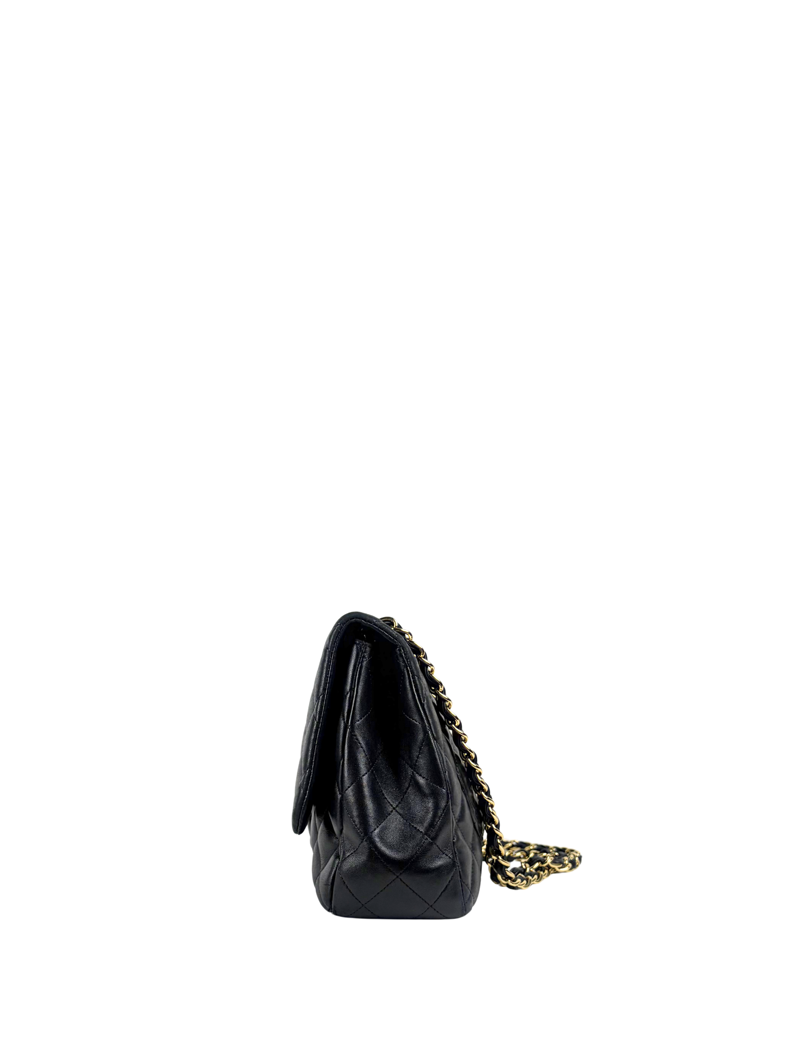 Chanel Jumbo Classic Flap Bag in Black Lambskin Leather