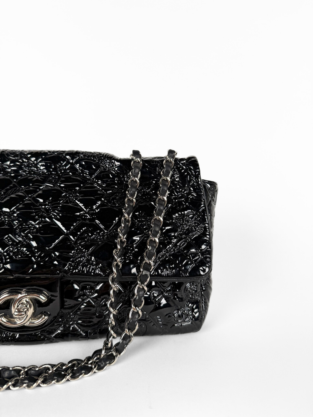 Chanel Lucky Symbols Patent Flap Bag