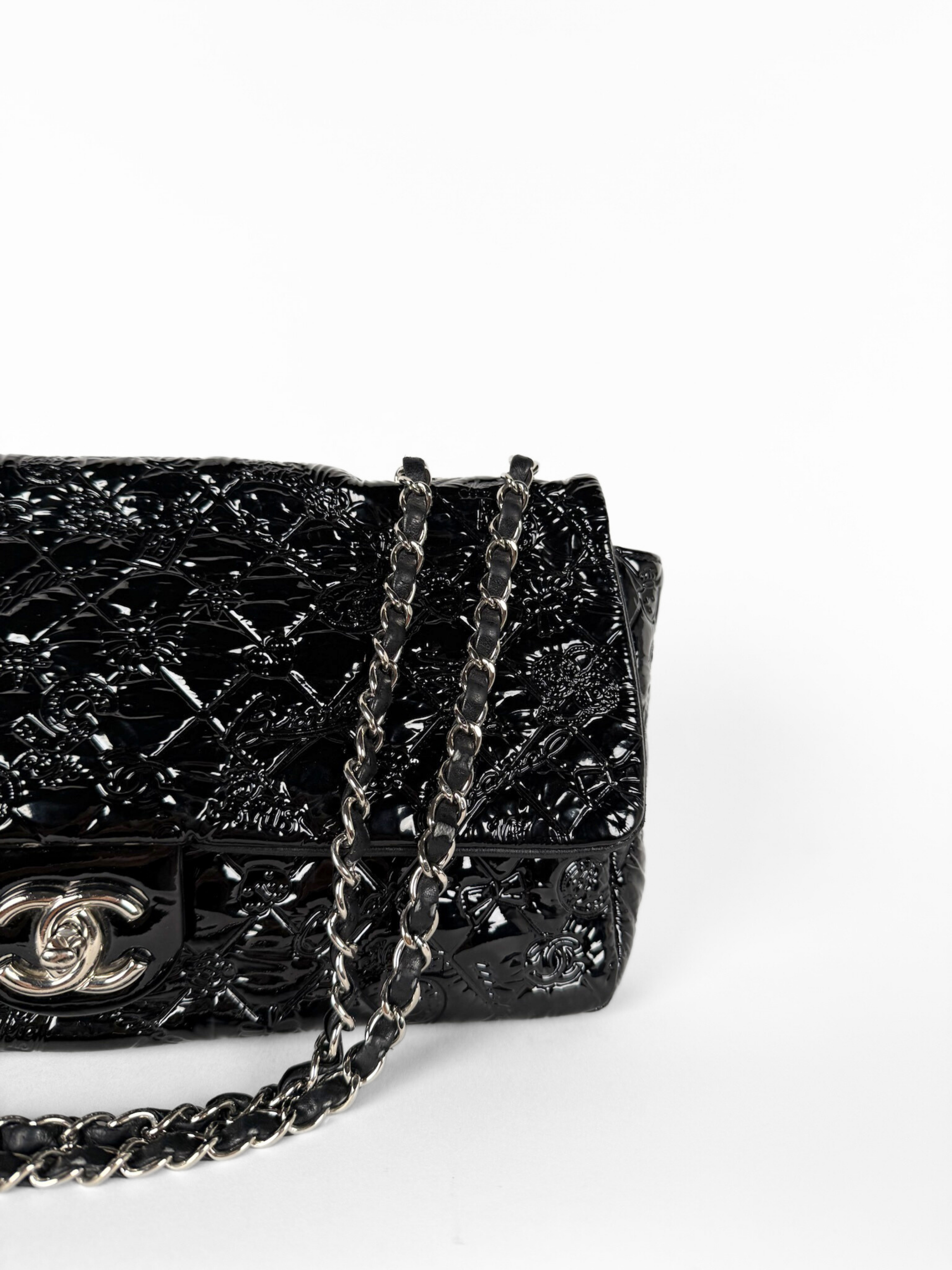 Chanel Lucky Symbols Patent Flap Bag
