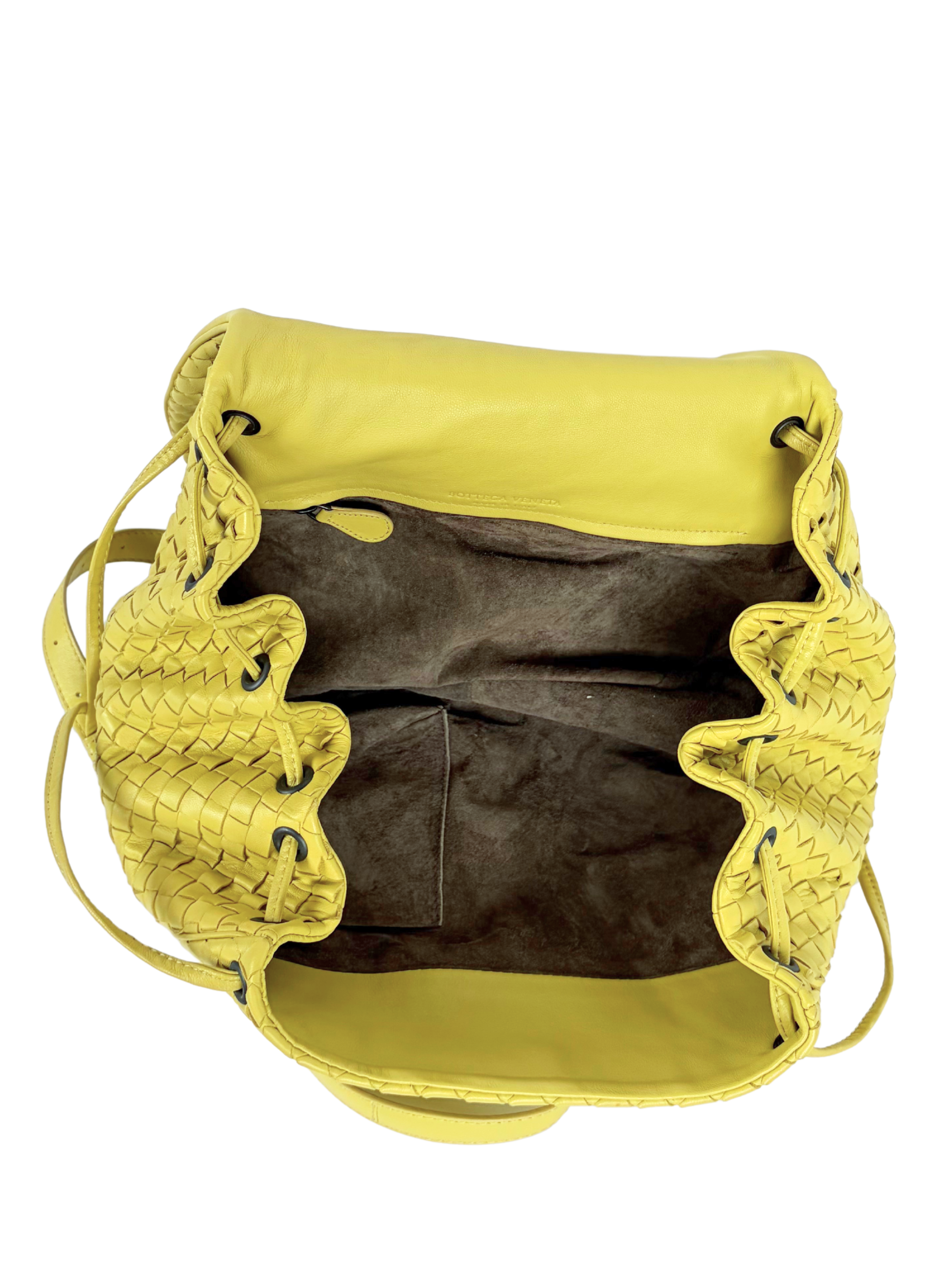 BOTTEGA VENETA INTRECCIATO CROSSBODY YELLOW