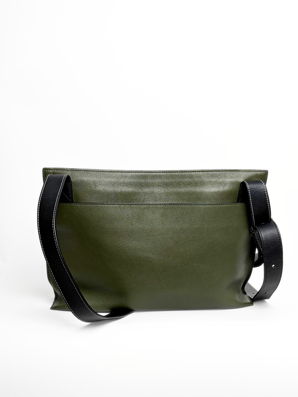 Loewe Double Sided T-Messenger Bag Brown/Olive Leather