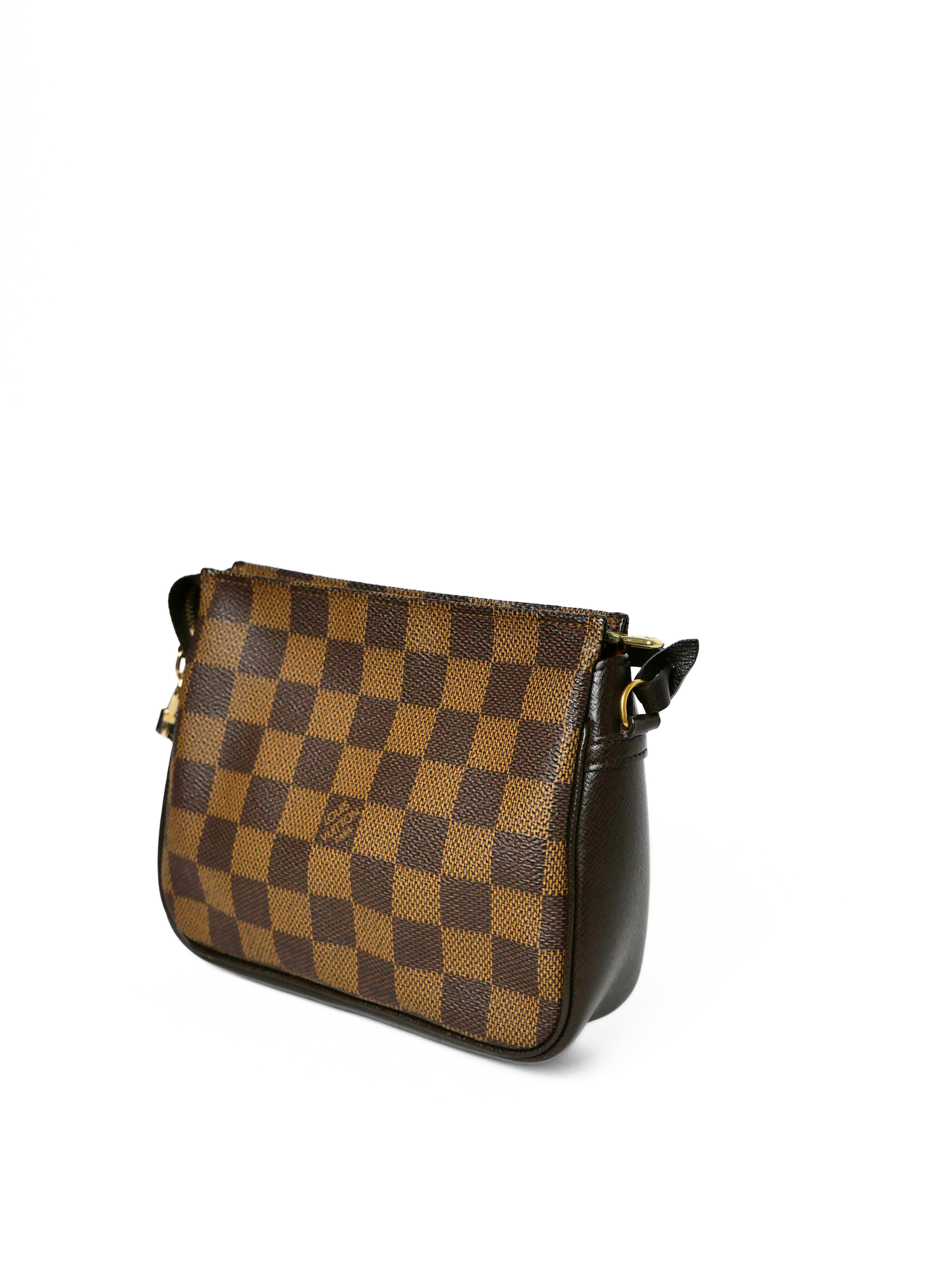 Louis Vuitton Trousse Damier Ebene Mini Pochette Bag
