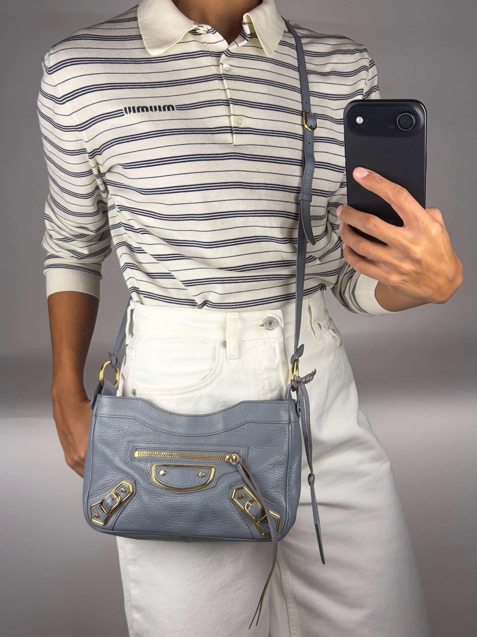 Balenciaga Metallic Edge Hip Crossbody Bag