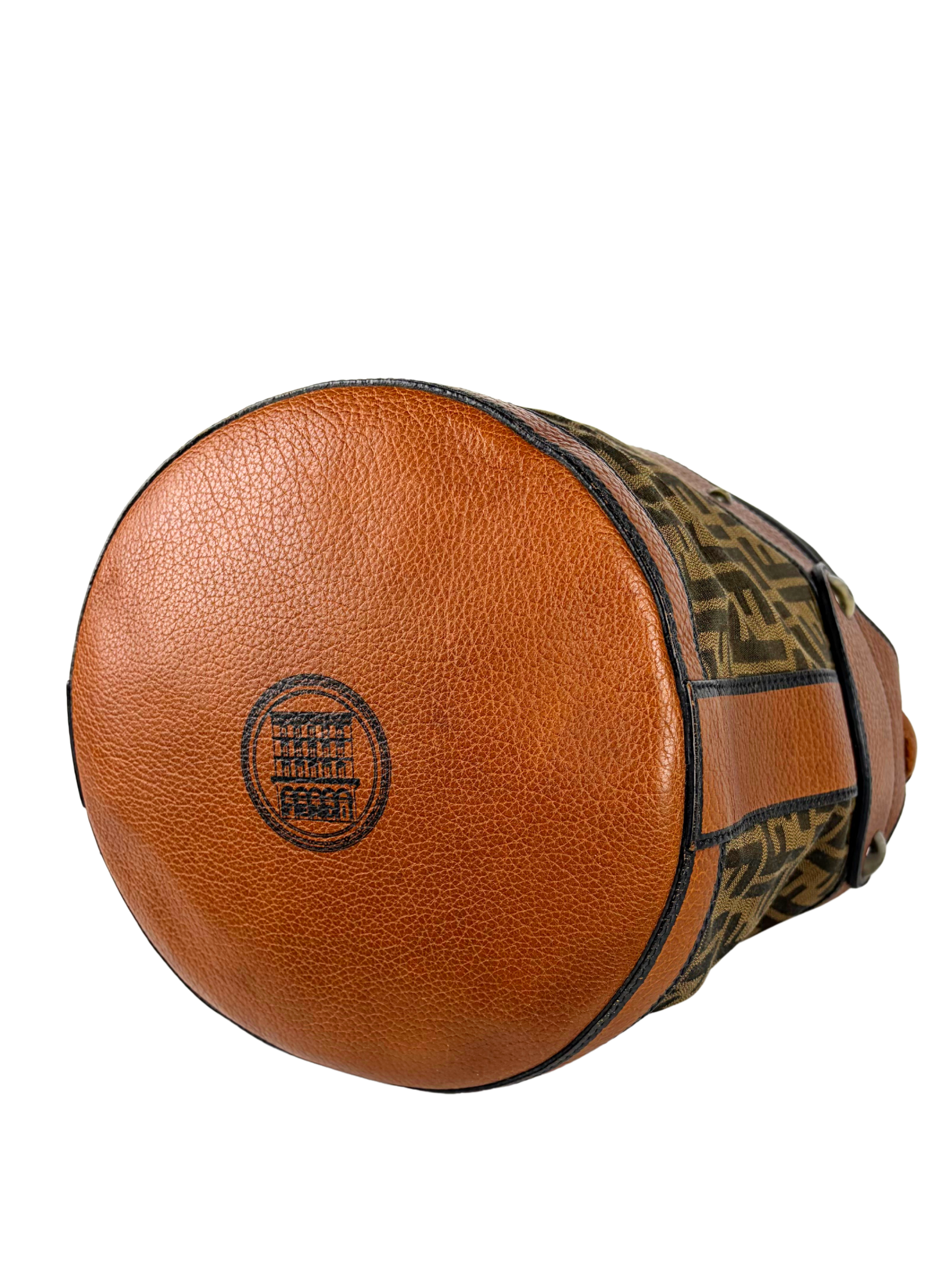 Fendi Tobacco Zucca Palazzo Bucket Bag