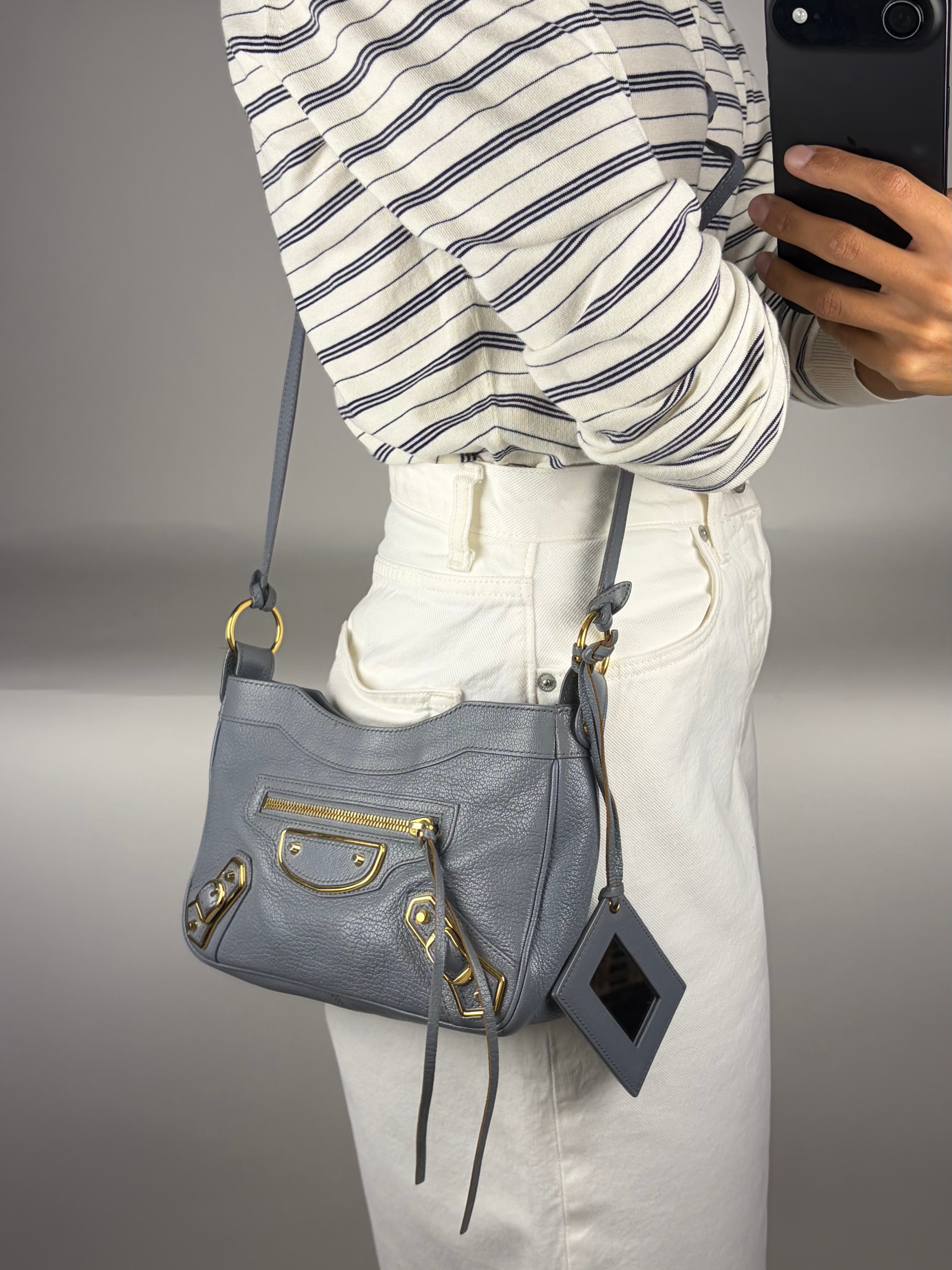 Balenciaga Metallic Edge Hip Crossbody Bag