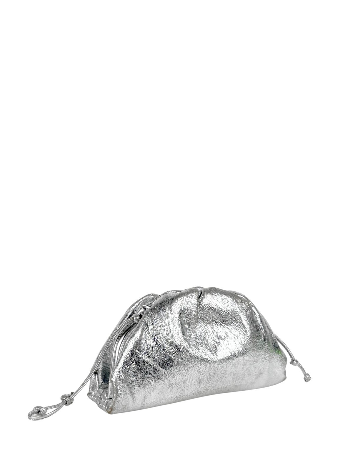 Bottega Veneta Mini Pouch Metallic Leather Bag