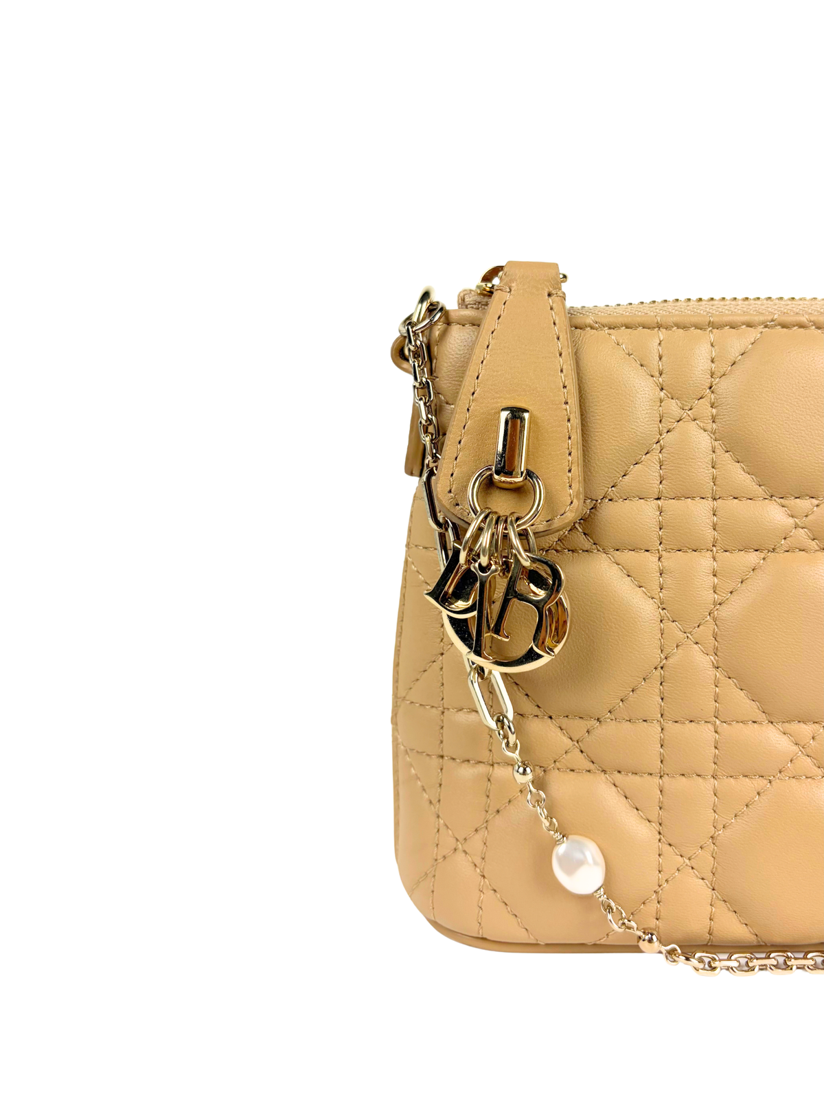 Dior Miss Dior Pouch in Biscuit Cannage Lambskin