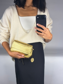 Bottega Veneta Intrecciomirage Chain Flap Bag