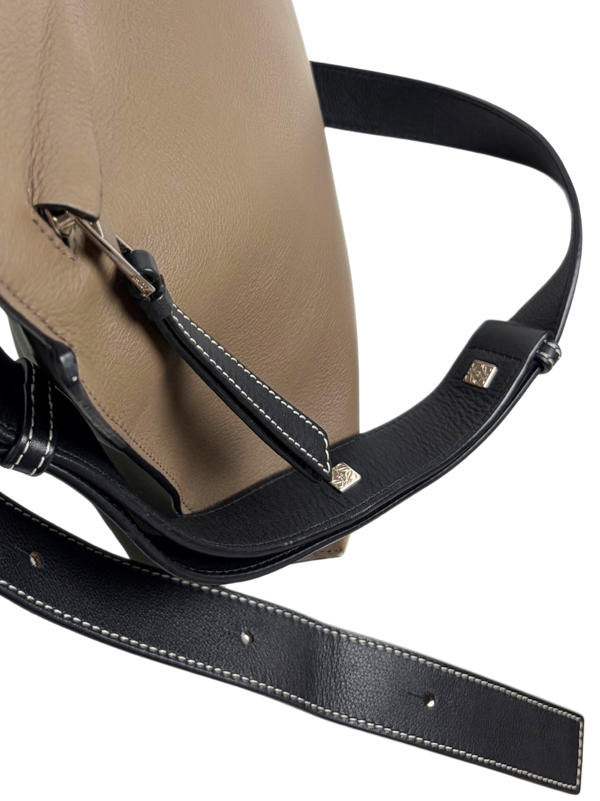 Loewe Double Sided T-Messenger Bag Brown/Olive Leather