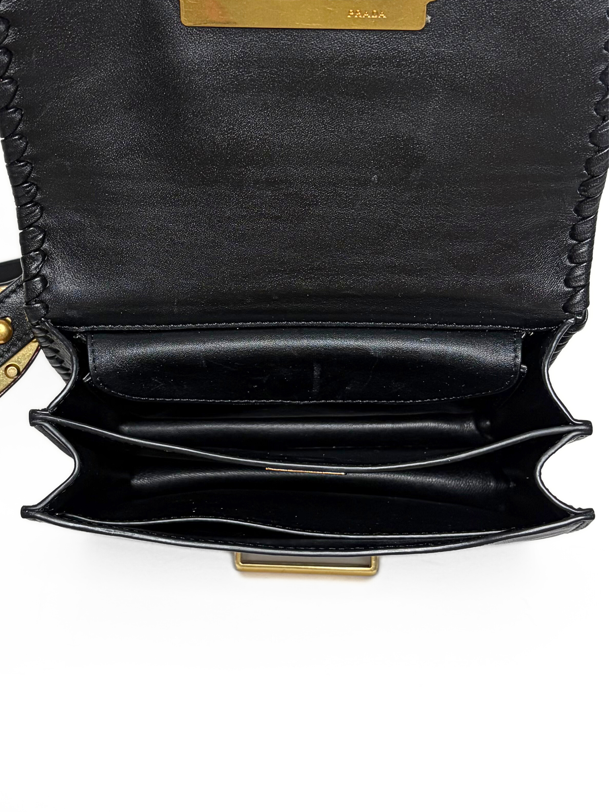 Prada Cahier Flap Bag in Red Croco-Embossed Leather