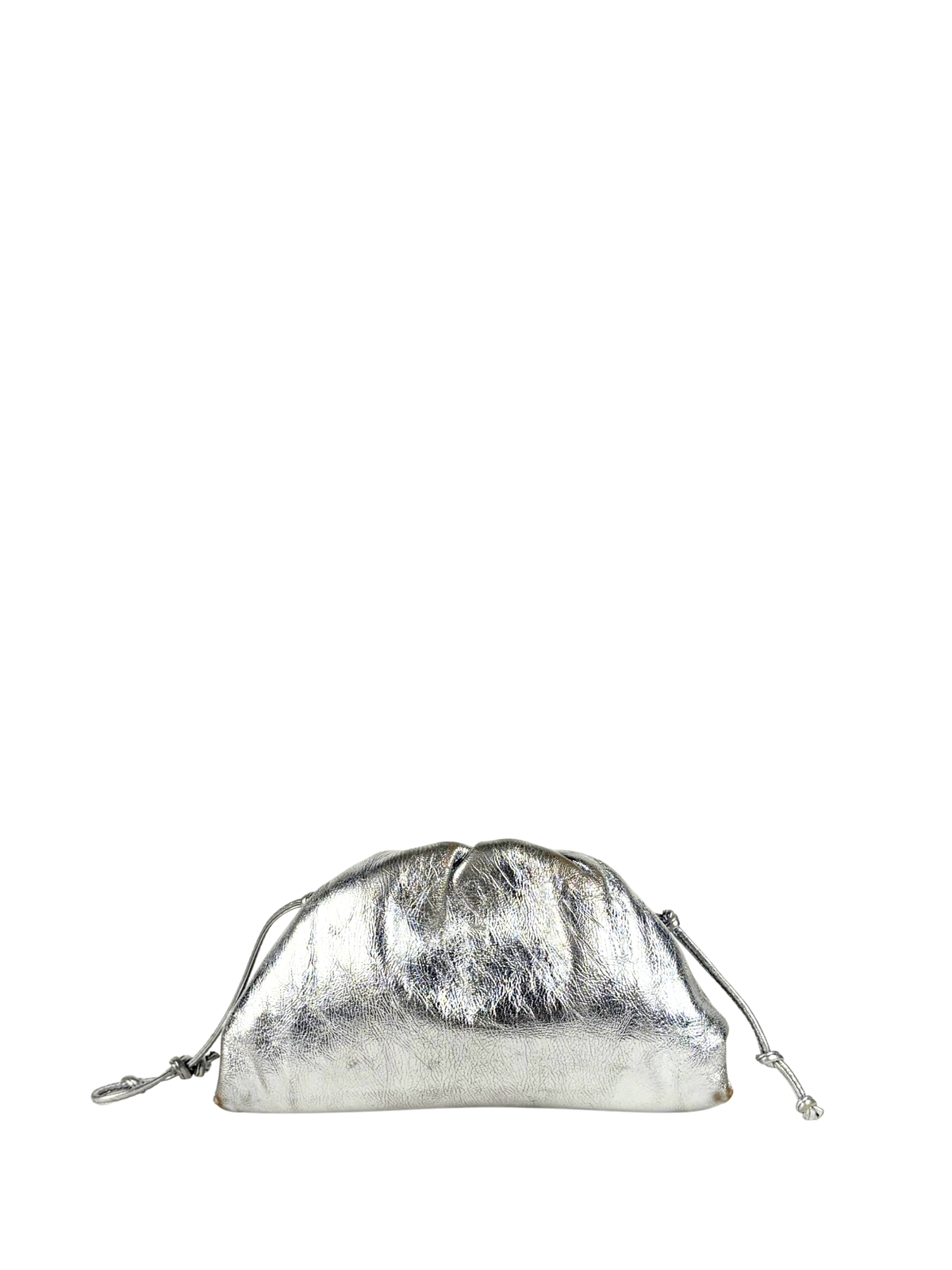 Bottega Veneta Mini Pouch Metallic Leather Bag