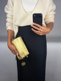 Bottega Veneta Intrecciomirage Chain Flap Bag