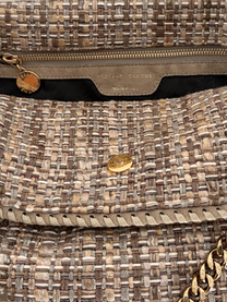 STELLA MCCARTNEY FALABELLA TWEED FOLD-OVER SHOULDER BAG