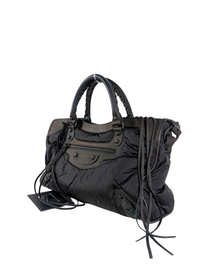 Balenciaga Nylon &amp; Leather Classic City Bag in Black