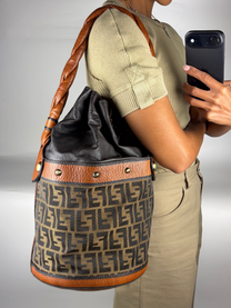 Fendi Tobacco Zucca Palazzo Bucket Bag