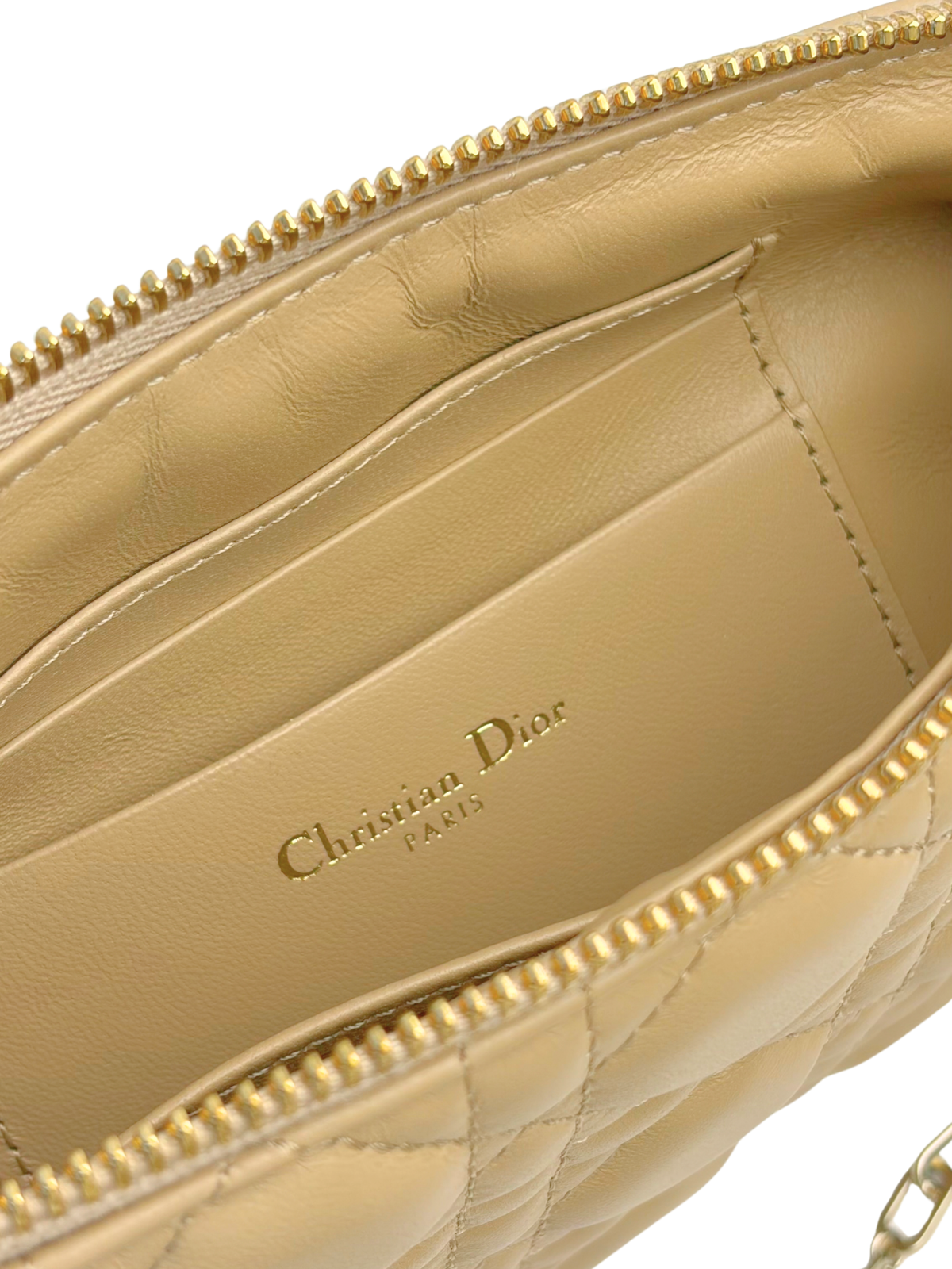 Dior Miss Dior Pouch in Biscuit Cannage Lambskin
