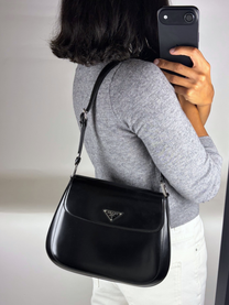 Prada Spazzolato Cleo Flap Bag