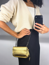 Bottega Veneta Intrecciomirage Chain Flap Bag