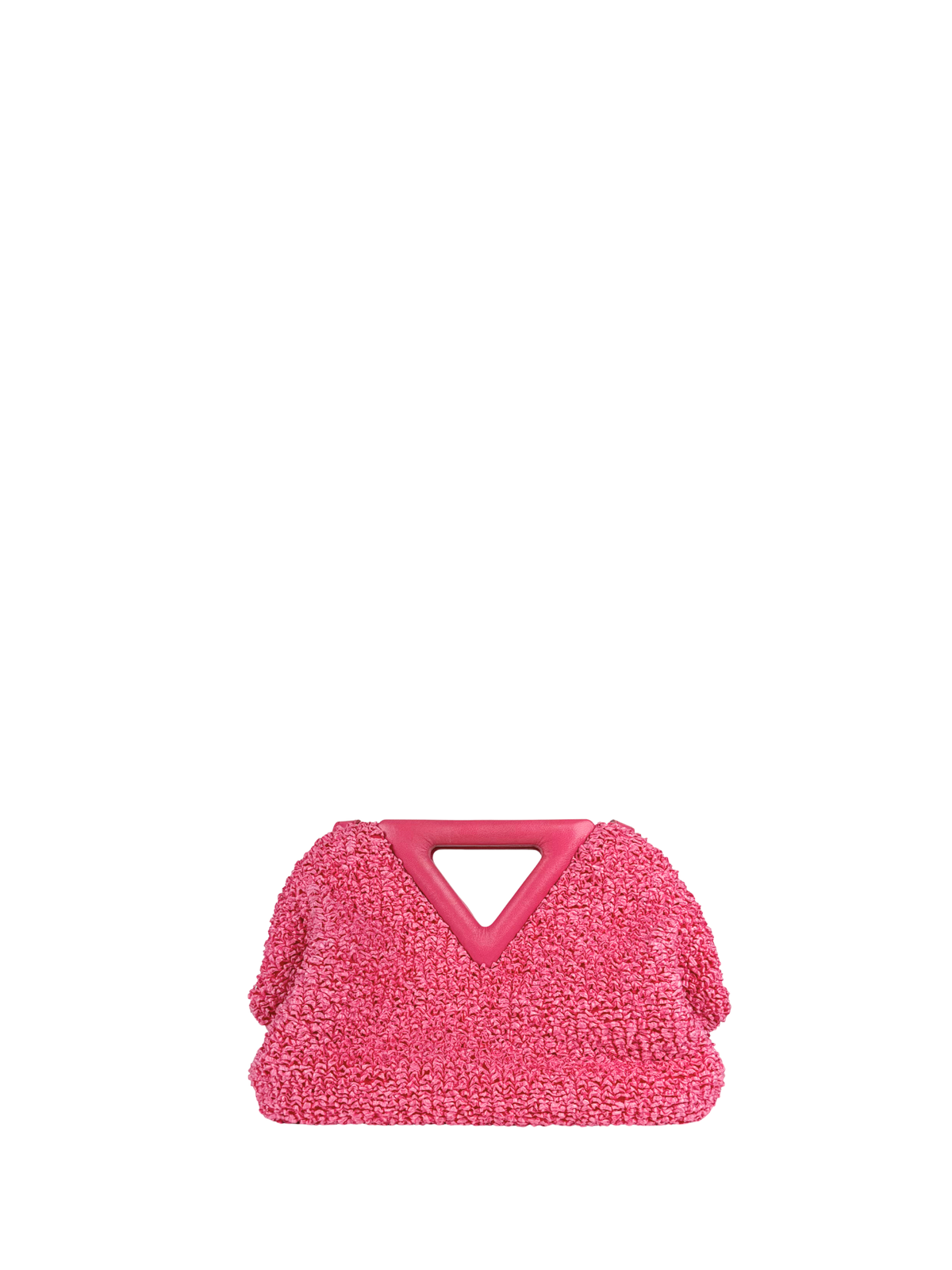 Bottega Veneta Curly Raffia Pink Small Point Bag
