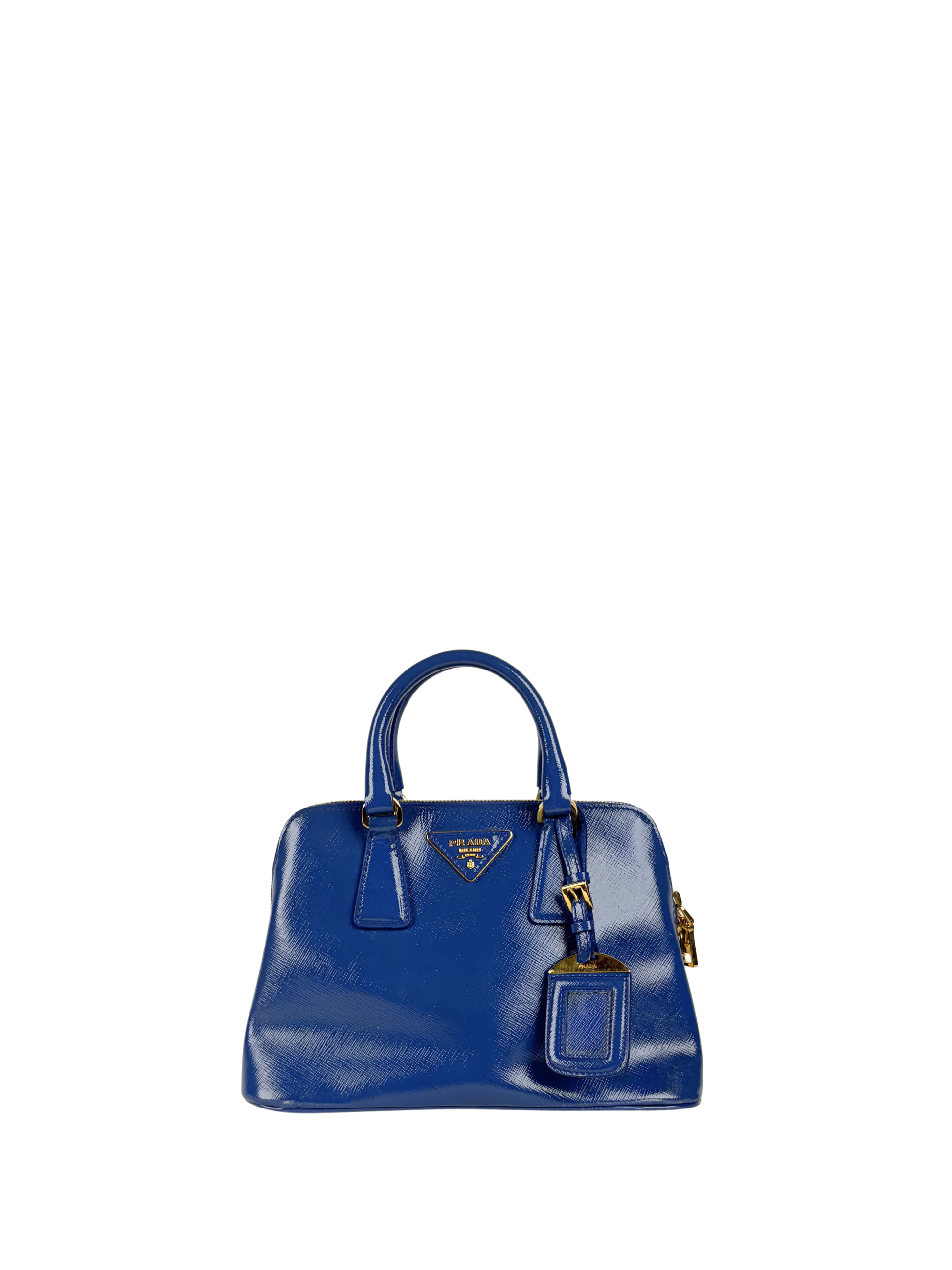 Prada Saffiano Small Promenade Bag in Cobalt Blue
