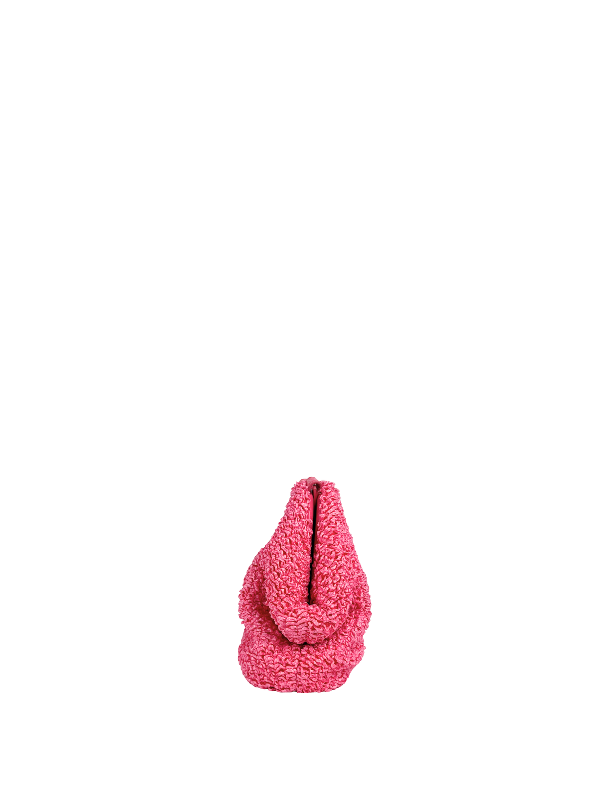 Bottega Veneta Curly Raffia Pink Small Point Bag