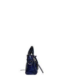 Balenciaga Mini Crocodile Embossed City Bag