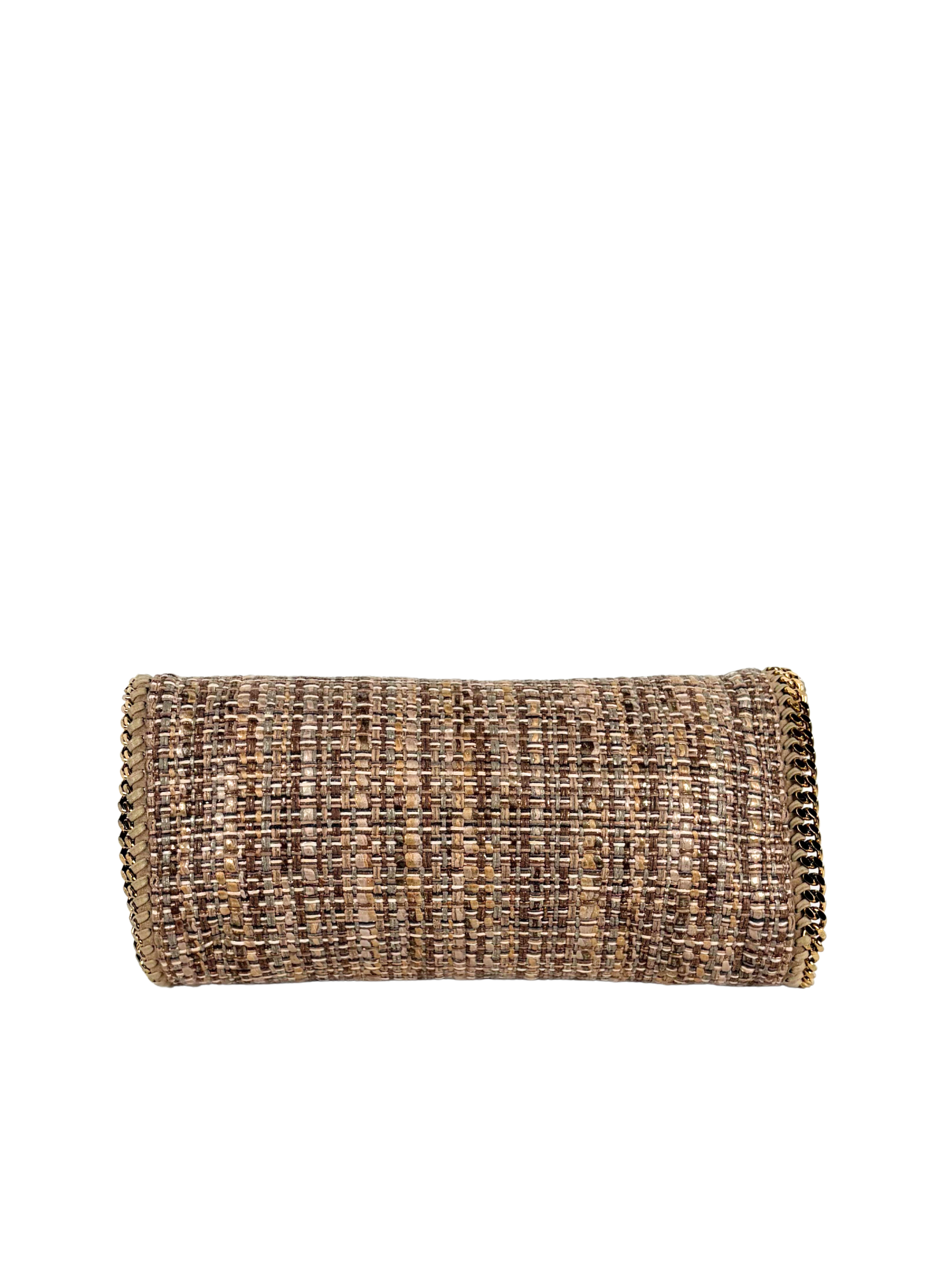 STELLA MCCARTNEY FALABELLA TWEED FOLD-OVER SHOULDER BAG
