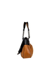 Fendi Cognac &amp; Patent Leather B Bag