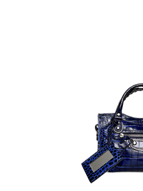 Balenciaga Mini Crocodile Embossed City Bag