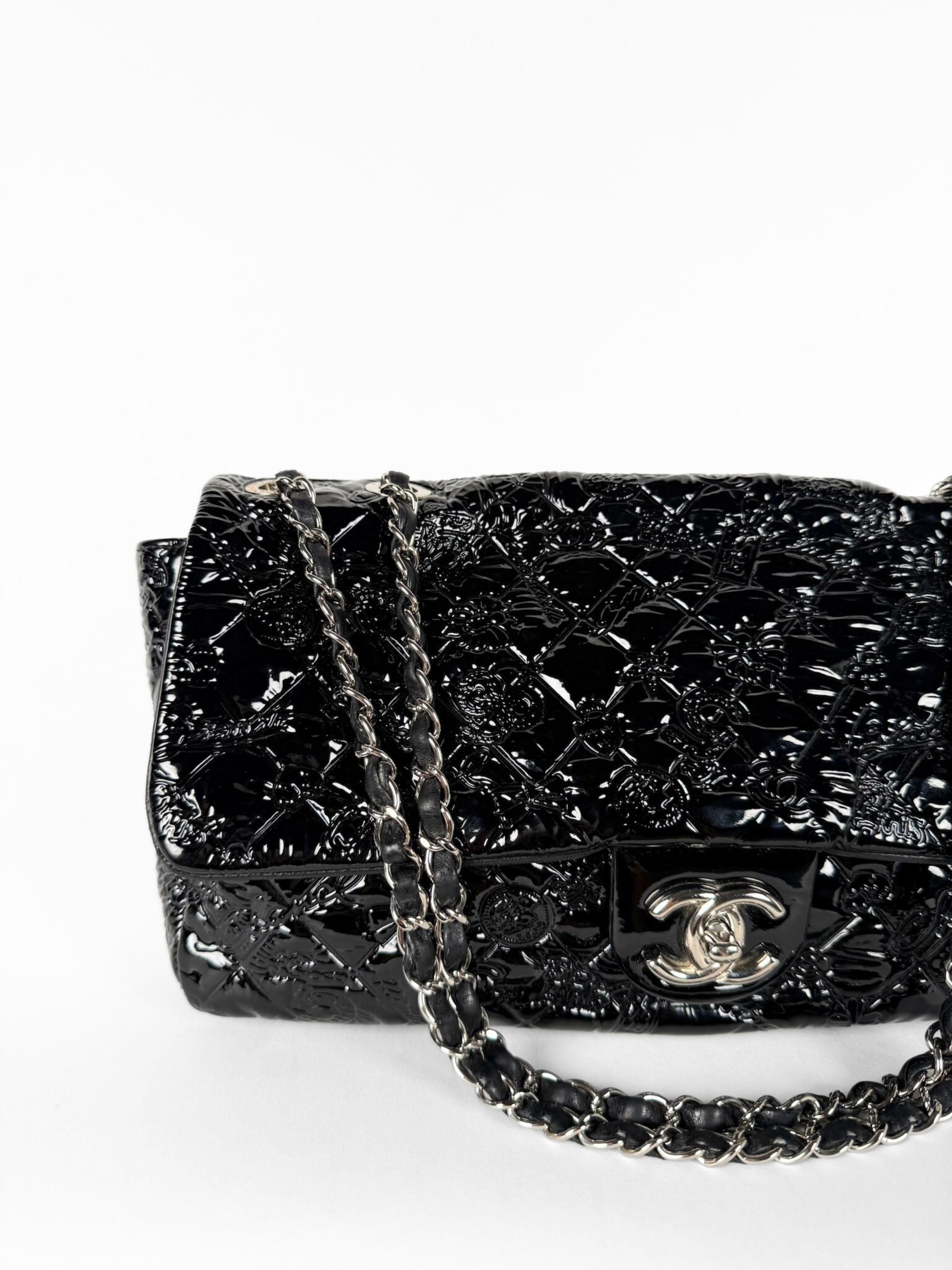 Chanel Lucky Symbols Patent Flap Bag