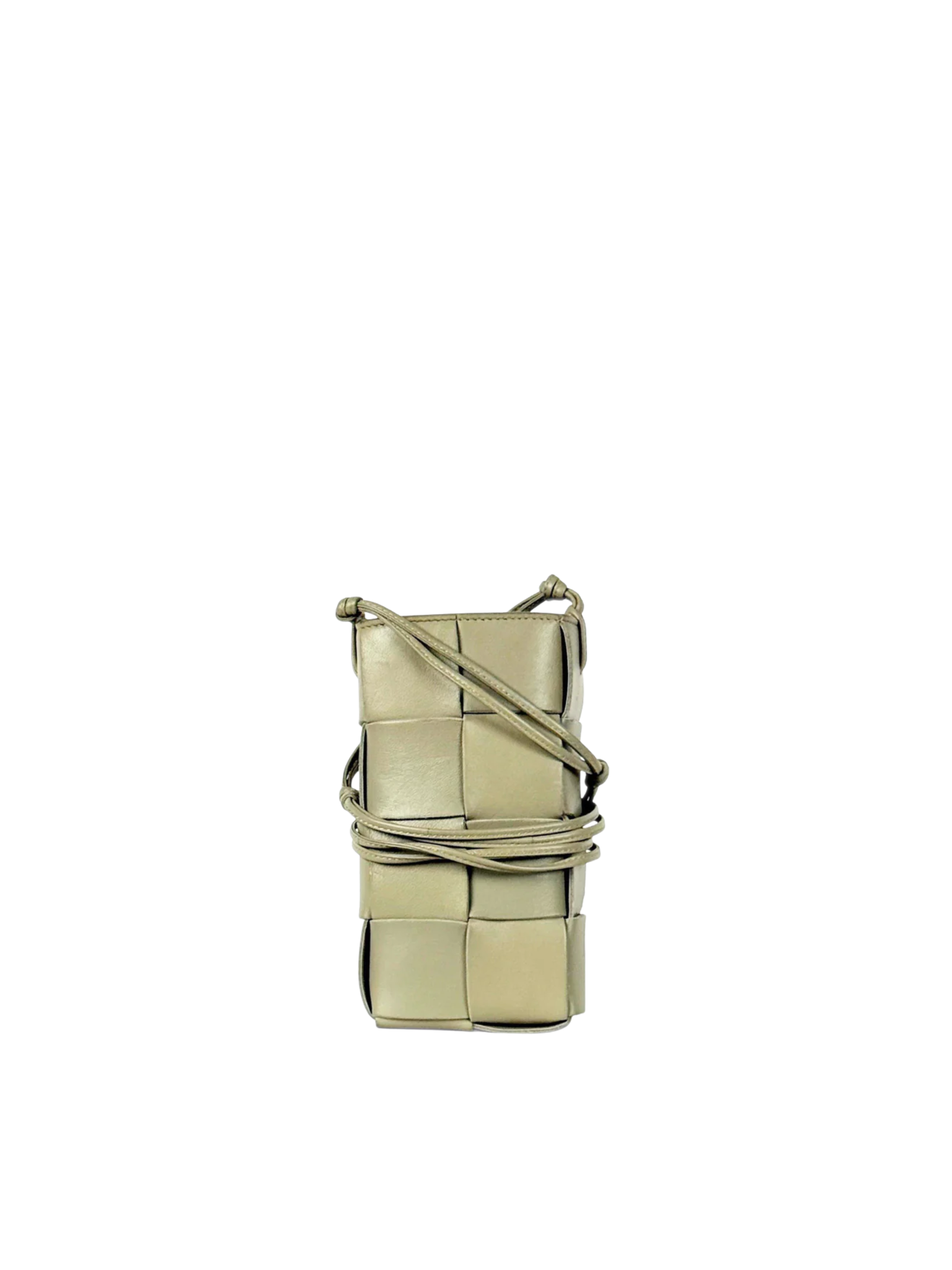 Bottega Veneta Cassette Intrecciato Sage Phone Pouch Mini Crossbody