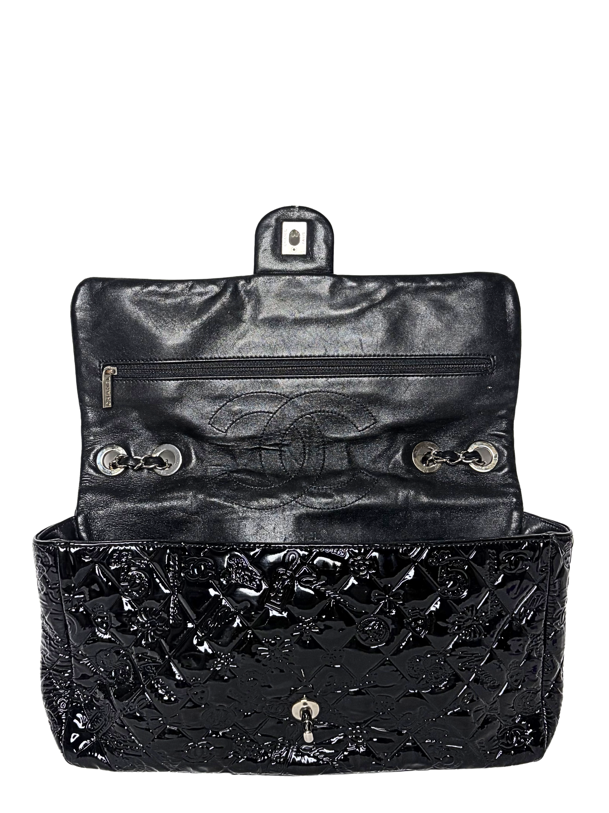 Chanel Lucky Symbols Patent Flap Bag