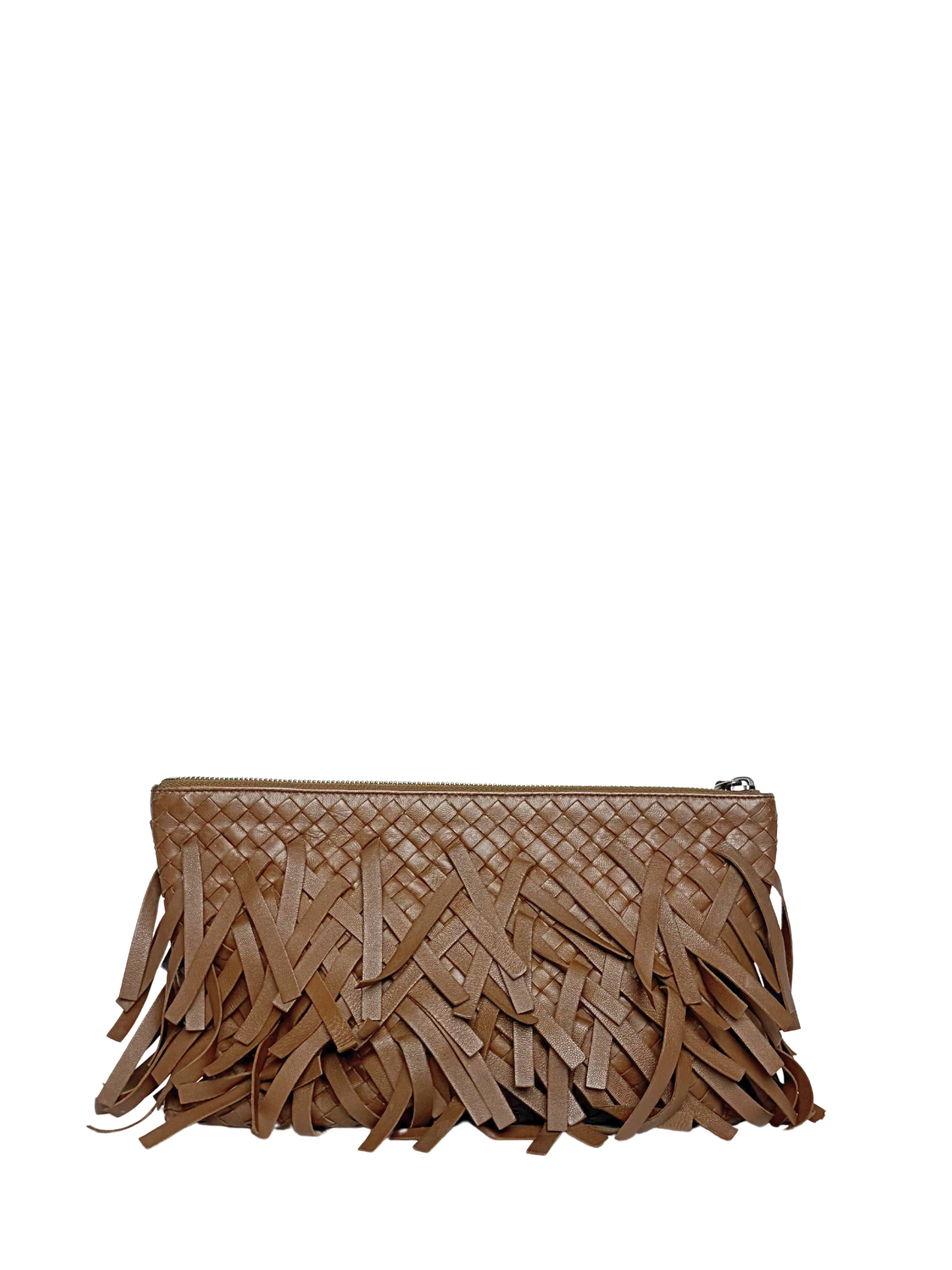 Bottega Veneta Intrecciato Fringe Pouch