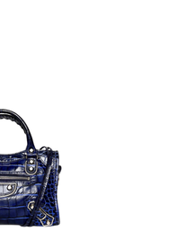 Balenciaga Mini Crocodile Embossed City Bag
