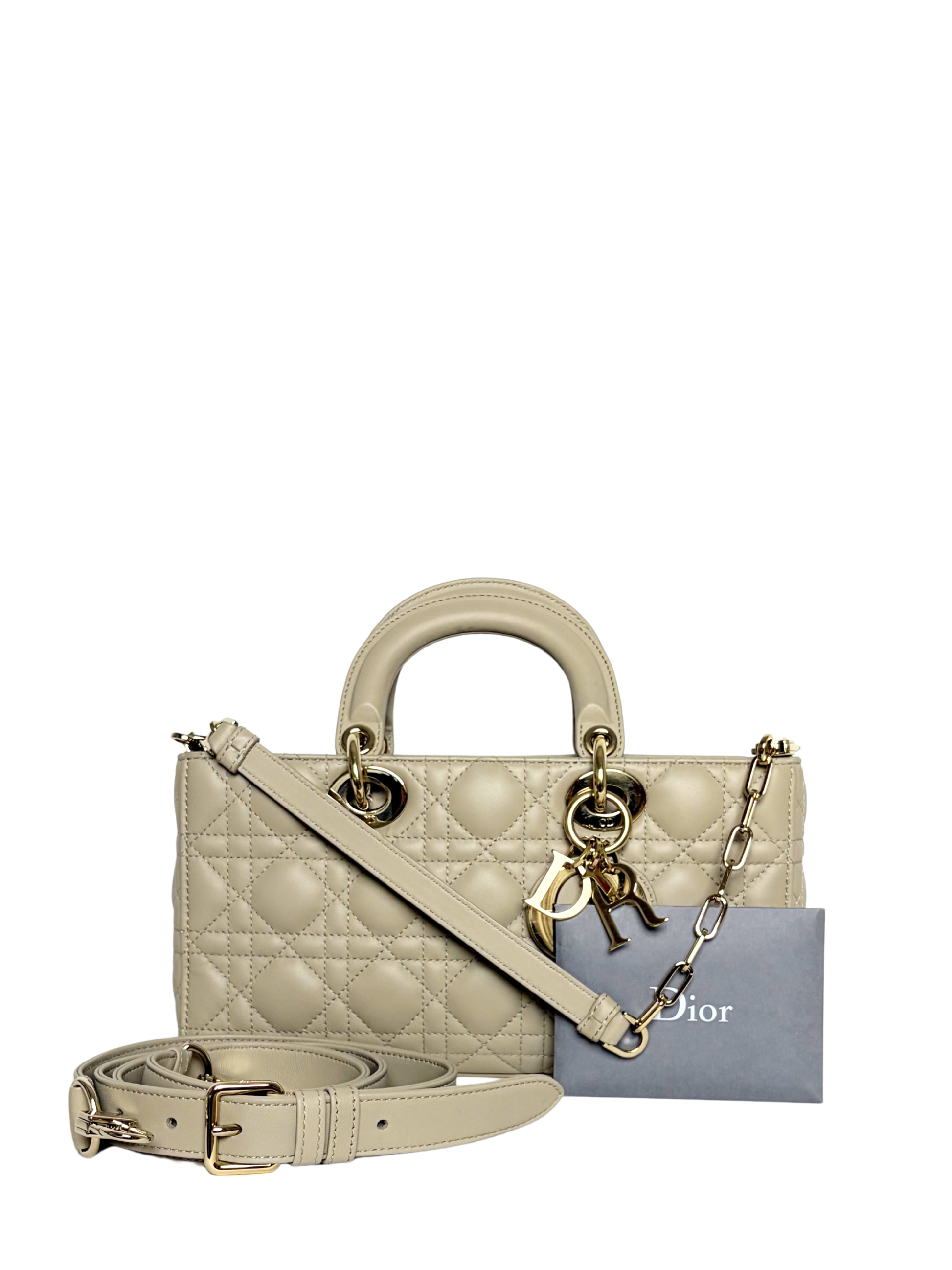 Dior Lady D-Joy Bag Powder Beige Cannage Lambskin