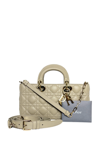 Dior Lady D-Joy Bag Powder Beige Cannage Lambskin