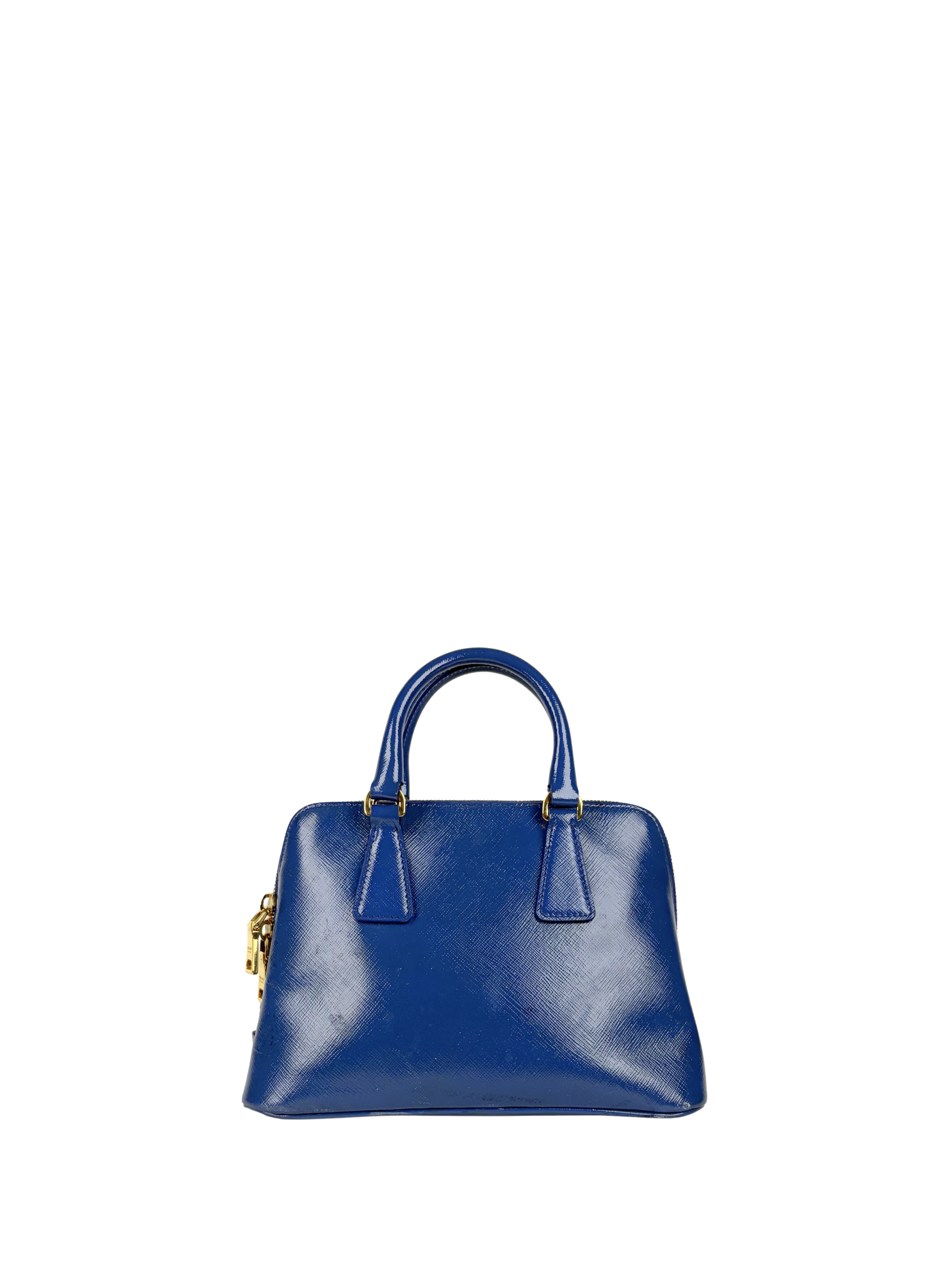Prada Saffiano Small Promenade Bag in Cobalt Blue