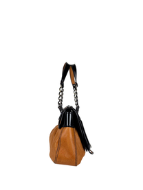 Fendi Cognac &amp; Patent Leather B Bag