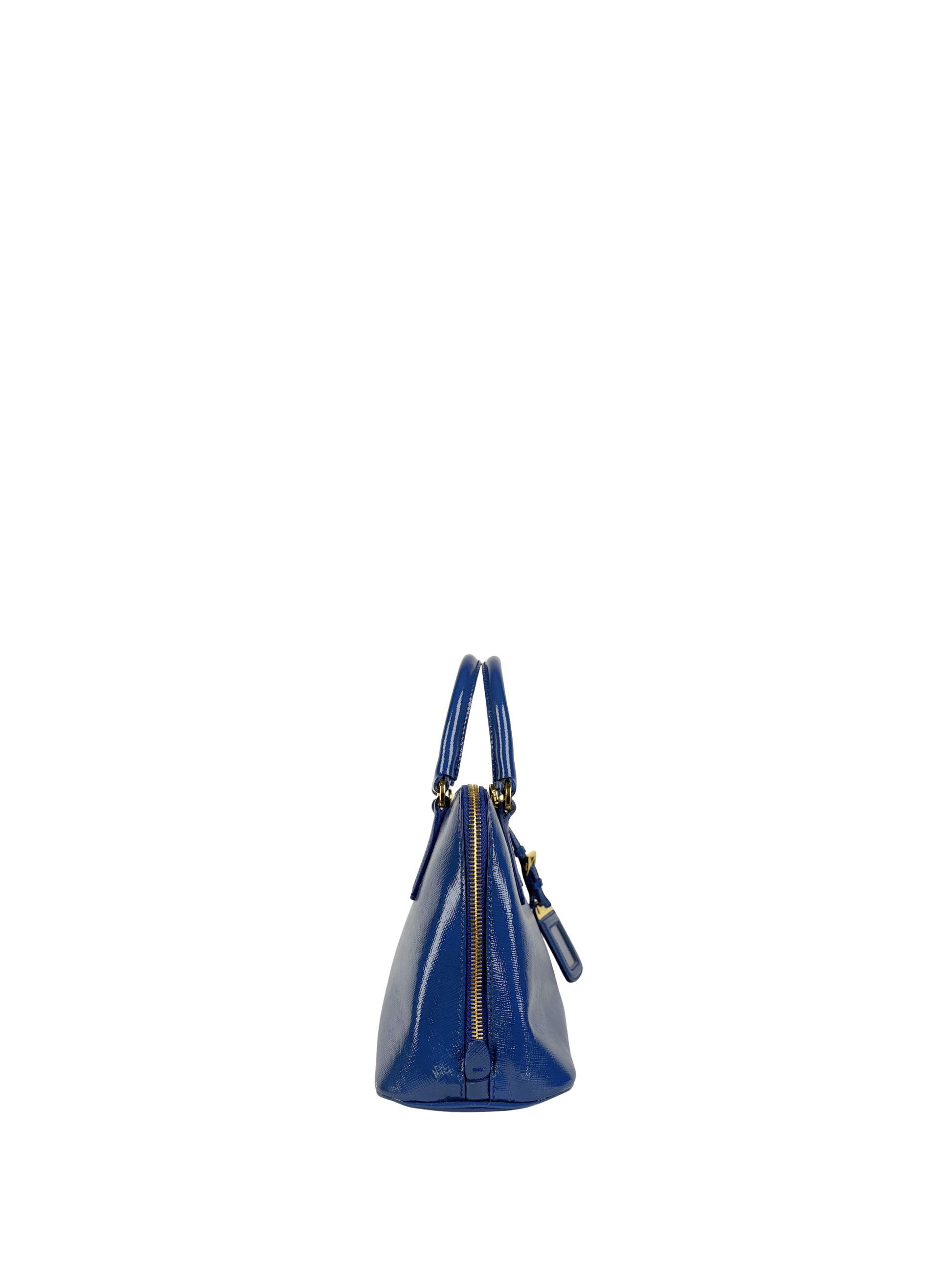 Prada Saffiano Small Promenade Bag in Cobalt Blue