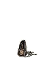 Stella McCartney Falabella Metallic Crackled Cross-Body Flap Bag