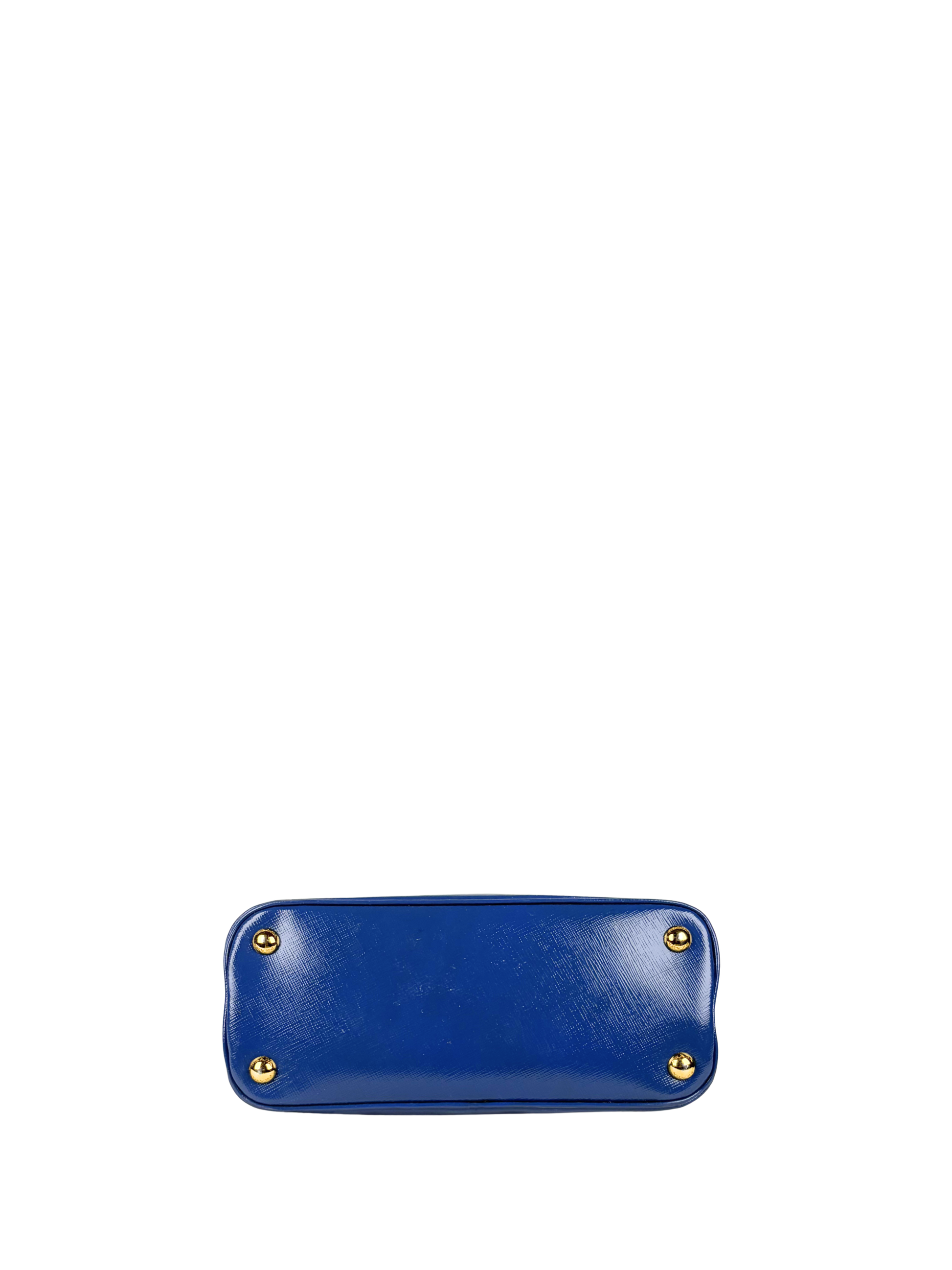 Prada Saffiano Small Promenade Bag in Cobalt Blue